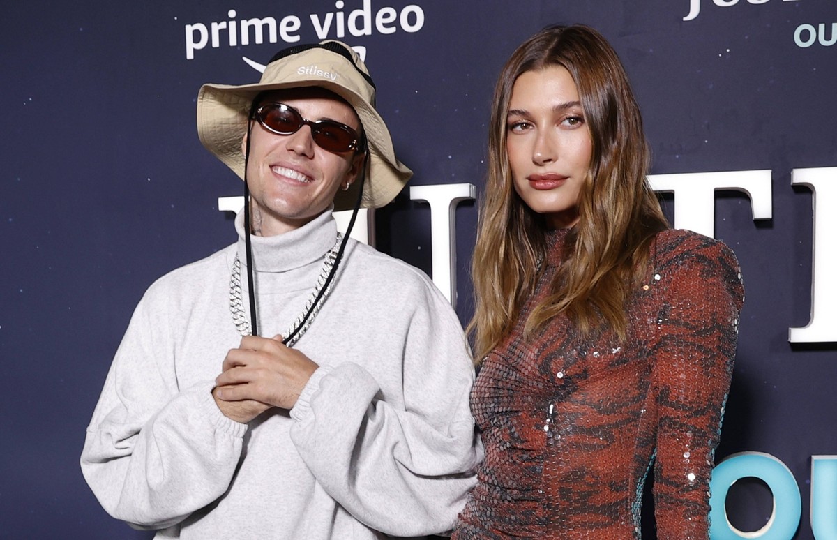 Bilder des Jahres 2021, Entertainment 09 September Entertainment Themen der Woche KW37 Justin Bieber and Hailey Baldwin arrive on the red carpet at the NY special screening event for Amazon Prime s up ...
