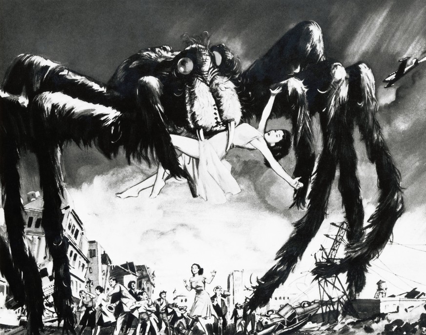 Tarantula, USA 1955, Regie: Jack Arnold, Szenenbild, Zeichnung Copyright: IFTN UnitedArchives02958

Tara USA 1955 Director Jack Arnold Scene image Drawing Copyright UnitedArchives02958