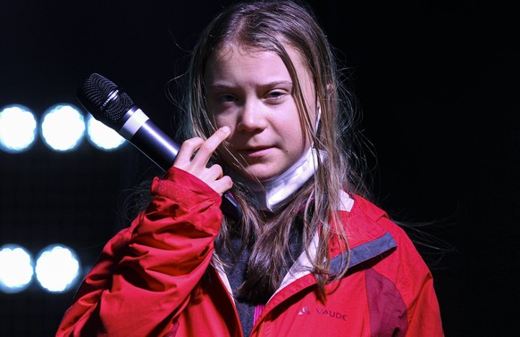 Cop26 - Glasgow Friday for Future Climate activist Greta Thunberg takes part in a climate protest as they march though the city centre on November 05, 2021 in Glasgow, Scotland. Thousands of people ac ...