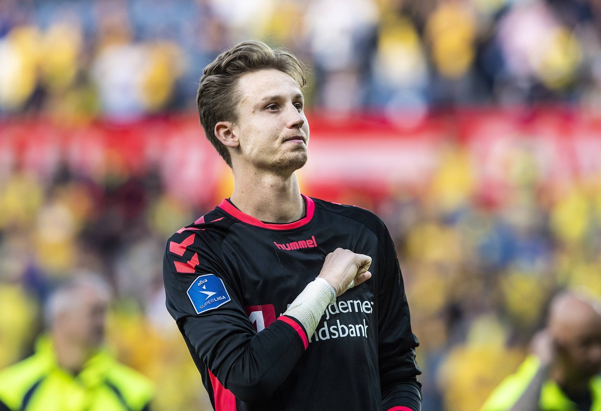 Frederik Roennow (1), Broendby IF, efter Alka Superliga-kampen mellem Broendby IF og AaB paa Broendby Stadion mandag den 21. maj 2018.. , Lyngby Denmark PUBLICATIONxINxGERxSUIxAUTxONLY Copyright: Ande ...