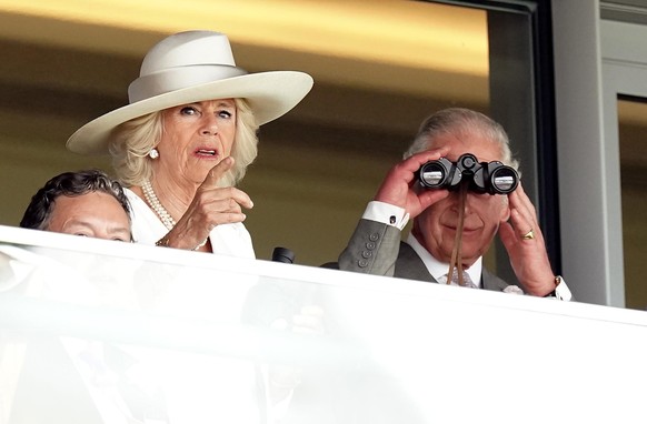Royal Ascot 2022 - Day Two - Ascot Racecourse. The Prince of Wales and the Duchess of Cornwall during day two of Royal Ascot at Ascot Racecourse. Picture date: Wednesday June 15, 2022. See PA story RA ...