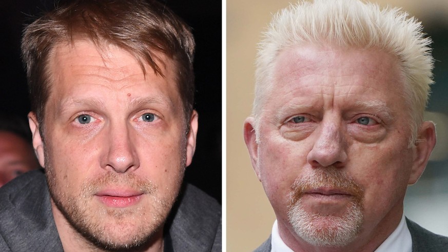 ARCHIV - 28.06.2022, ---: KOMBO - Oliver Pocher, Comedian (Archivfoto vom 26.03.2022) und Boris Becker, ehemaliger Tennis-Profi (Archivfoto vom 29.04.2022). Die Zivilklage von Ex-Tennisstar Boris Beck ...