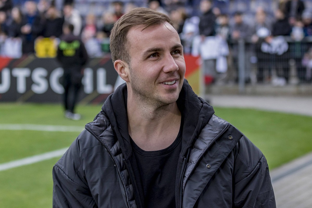 Öffentliches Training, Deutsche Fussball Nationalmannschaft, Stadion am Brentanobad, Frankfurt, 20.03.2023 Mario Götze Deutsche Fussball Nationalmannschaft, Öffentliches Training DFB Fussball National ...