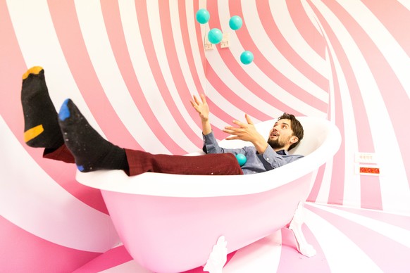 May 17, 2019 - Philip Buchen poses in the Museum of Happiness, a location targeted for Instagram-Fans and Influencers, in Szczecin, Poland.