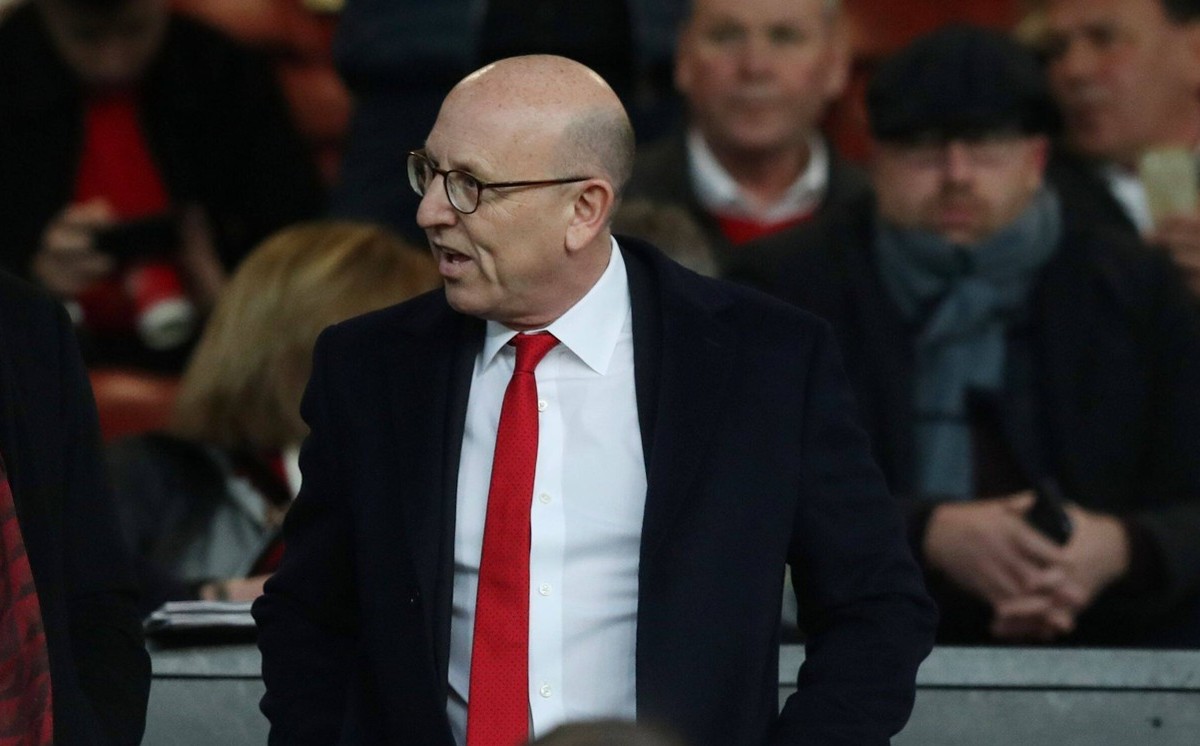 Avram and Joel Glazer in the stands Manchester United, ManU v Barcelona, UEFA Champions League Quarter Finals.
