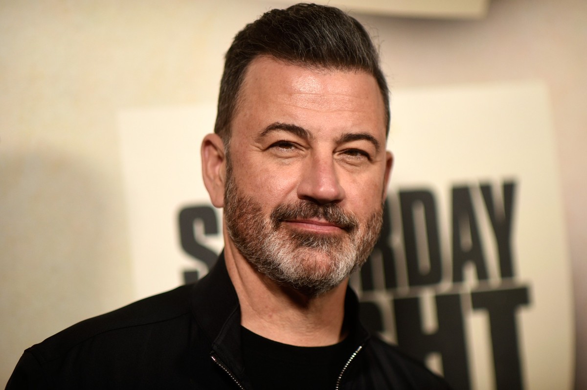 FILE - Jimmy Kimmel arrives for a special screening of the film &quot;Saturday Night&quot; at the Vista Theater, Sept. 24, 2024, in Los Angeles. (Photo by Richard Shotwell/Invision/AP, File)