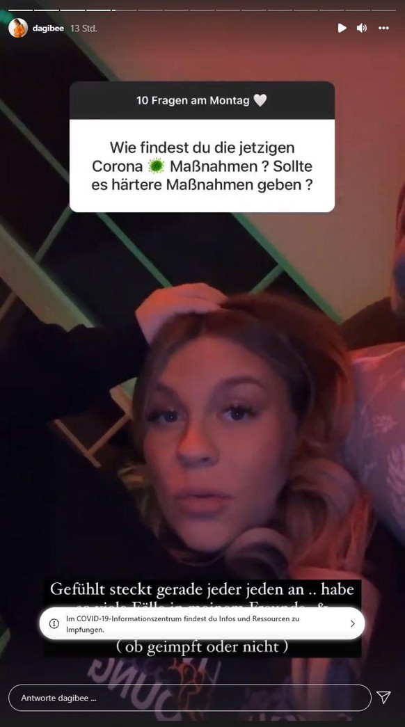 Dagi Bee äußert sich zu den Corona-Maßnahmen.