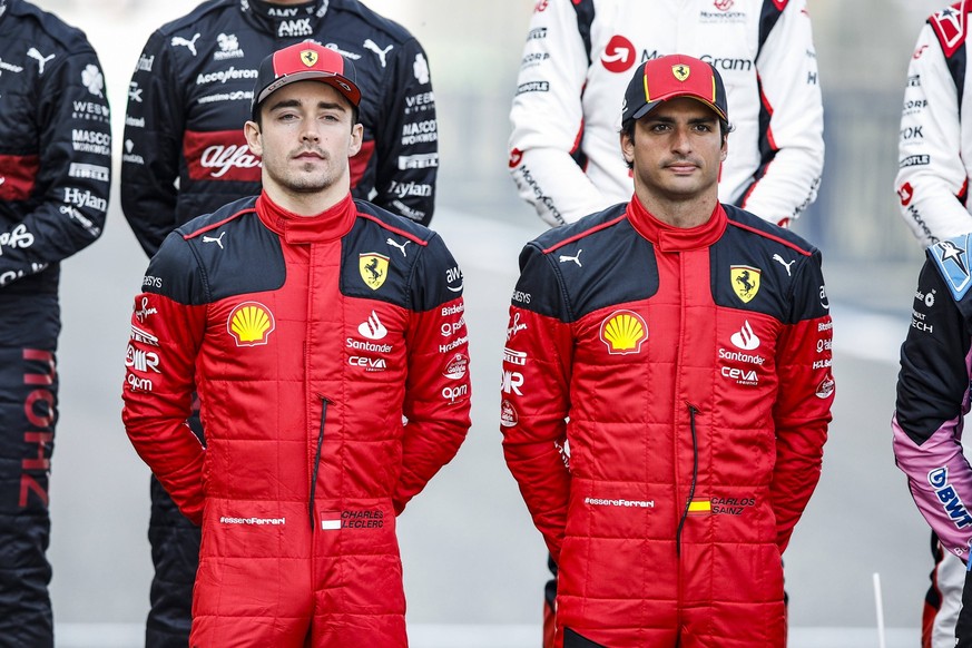 LECLERC Charles mco, Scuderia Ferrari SF-23, portrait SAINZ Carlos spa, Scuderia Ferrari SF-23, portrait during the Formula 1 Gulf Air Bahrain Grand Prix 2023, 1st round of the 2023 FIA Formula One Wo ...