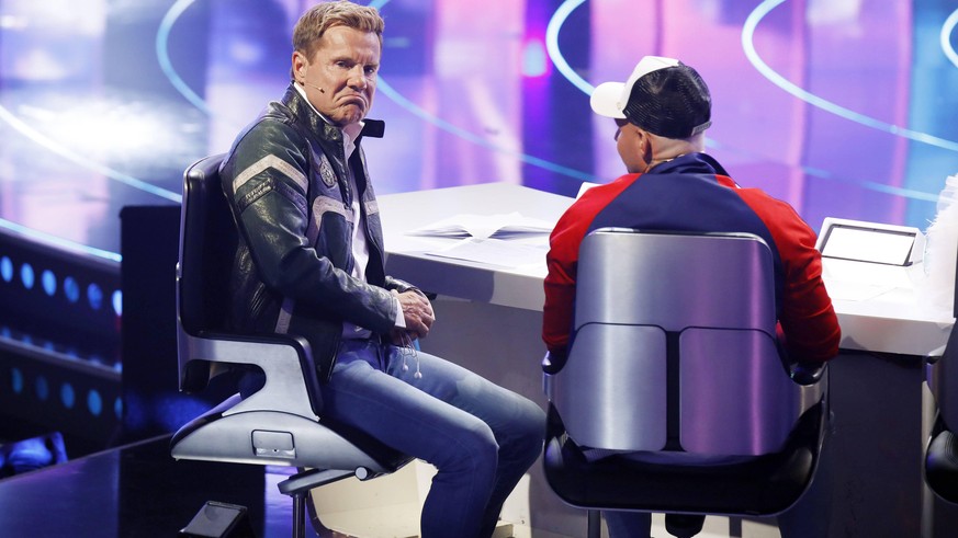 Dieter Bohlen und Pietro Lombardi in der dritten Live-Mottoshow der 16. Staffel der RTL-Castingshow Deutschland sucht den Superstar / DSDS 2019 im MMC Coloneum. Köln, 20.04.2019 *** Dieter Bohlen and  ...