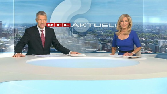 RTL-Chefredakteur Peter Kloeppel und Sport-Moderatorin Ulrike von der Groeben