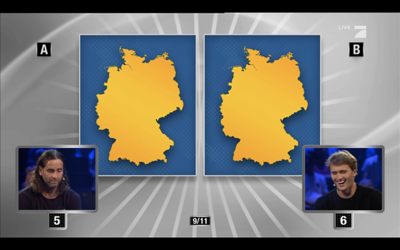 Die Bundesrepublik: rechts mit Saarland, links ohne.