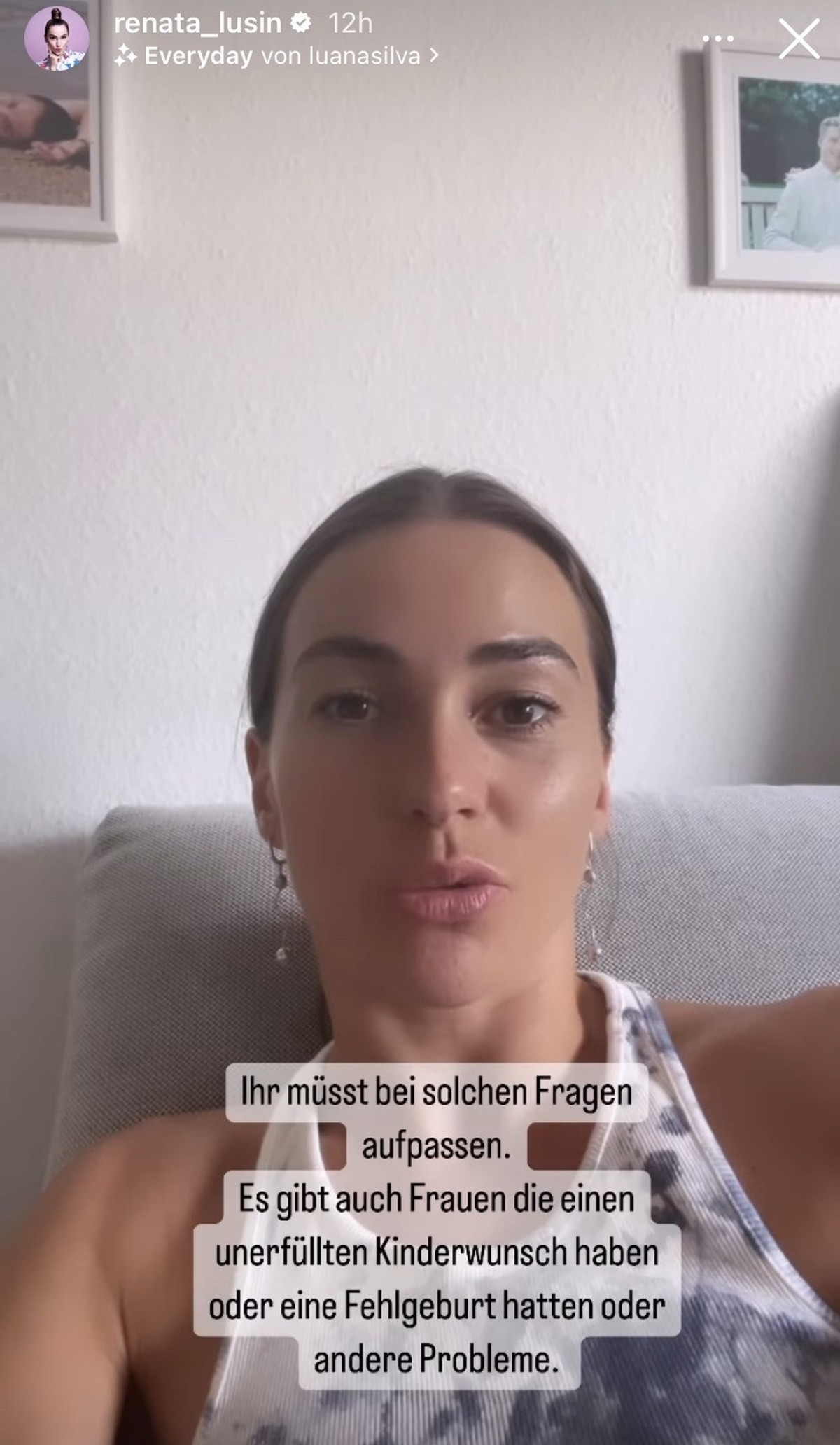 Renata appellierte an ihre Fans.