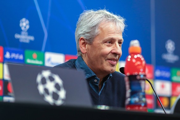 17.02.2020, Fussball, UCL Saison 2019/2020, UEFA Champions League, Achtelfinale - Borussia Dortmund, Pressekonferenz Abschlusstraining, Cheftrainer Lucien Favre Borussia Dortmund Dortmund Signal Iduna ...