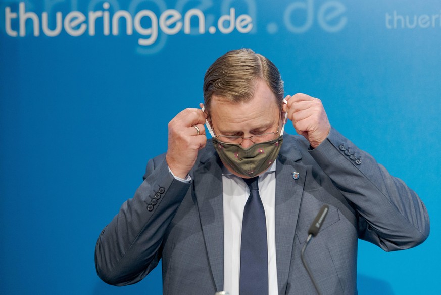 Corona-Sorgen: Thüringens Ministerpräsident Bodo Ramelow (Linke).  Seine Fraktion und die von SPD, Grüne und CDU haben sich darauf geeinigt, die Neuwahl zu verschieben.