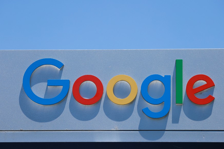 FILE PHOTO: After the company announced it would extend its coronavirus work-from-home order until summer 2021, a Google sign is shown at one of the company&#039;s office complexes in Irvine, Californ ...