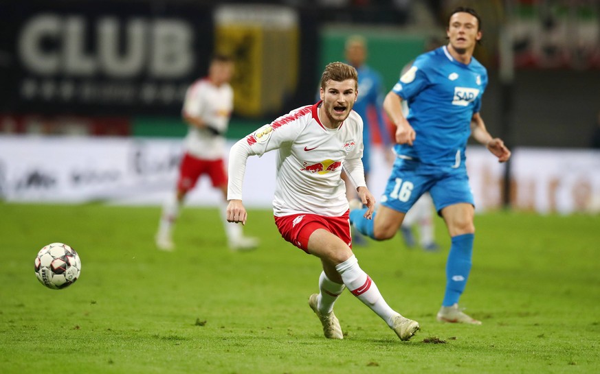 RB Leipzig - Hoffenheim / Fussball DFB Pokal Leipzig, 31.10.2018, Red Bull Arena, Fussball, DFB Pokal, 2.Runde. , RB Leipzig vs. TSG 1899 Hoffenheim , Im Bild: Timo Werner (11, RB Leipzig) , DFB regul ...