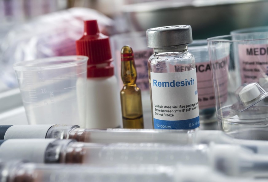 Medication prepared for people affected by Covid-19, Remdesivir is a selective antiviral prophylactic against virus that is already in experimental use, conceptual image