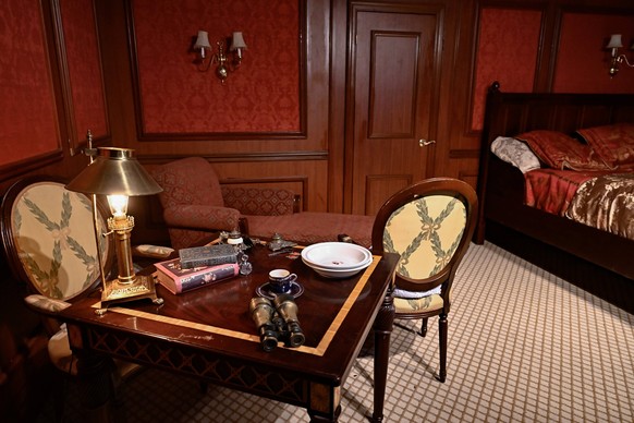 LINKÖPING 20230526 The world exhibition Titanic: The Artifact Exhibition has its Nordic premiere in Tornby in Linköping on May 27, 2023. View from a first-class cabin. LINKÖPING SWEDEN SCI x10030x *** ...