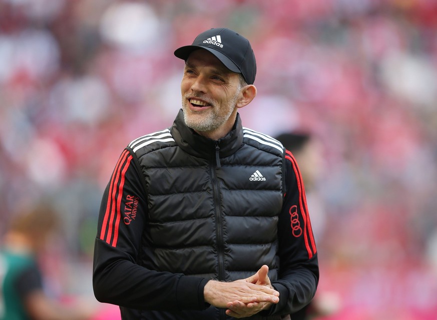 FC Bayern Munchen v Hertha BSC, Bundesliga, Allianz Arena, Munich. - 30th April 2023 Thomas Tuchel Manager of Bayern Munich. - FC Bayern Munchen v Hertha BSC, Bundesliga, Allianz Arena, Munich. - 30th ...