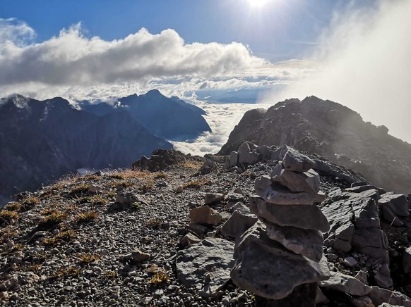 Gipfelblick vom Großen Bettelwurf, Österreich.