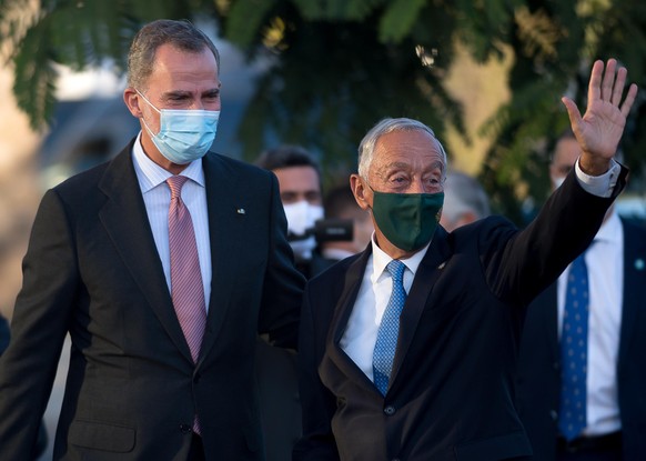 November 17, 2021, Malaga, Spain: Spanish King Felipe VI (L) and President Marcelo Rebelo de Sousa (R) are seen during the XIV Cotec Europe summit at Edgar Neville Auditorium..Under the slogan &#039;T ...