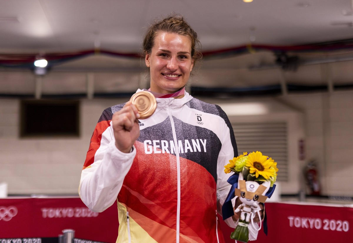 Tokyo Tokio, 29.07.2021, Japan, Olympic Games WAGNER Anna-Maria GER gewinnt Bronze Medaille Judo Women -78kg Olympische Spiele, 2020 2021 Foto: Moritz M�ller Only for Editorial use *** Tokyo Tokyo, 29 ...