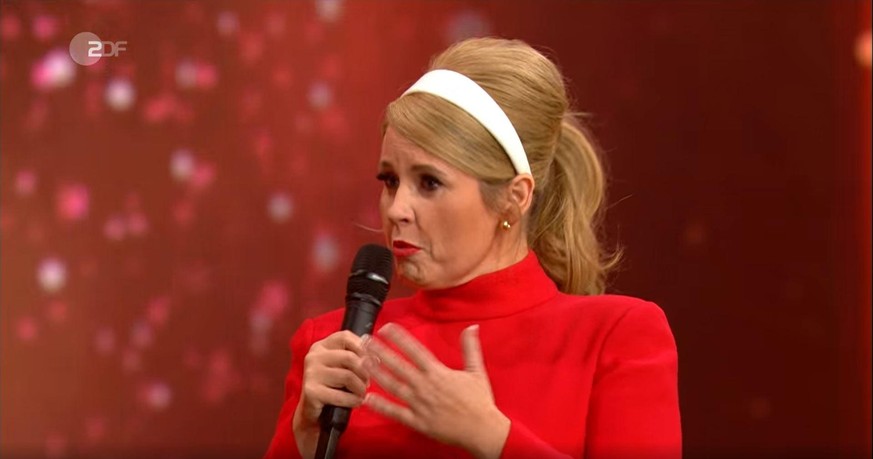 Maite Kelly ist sehr emotional, als sie in der ZDF-Show auftritt.