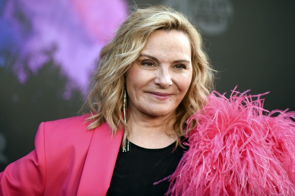 Kim Cattrall arrives at the premiere of &quot;Queer As Folk,&quot; Friday, June 3, 2022, at The Theatre at Ace Hotel in Los Angeles. (Photo by Richard Shotwell/Invision/AP)
