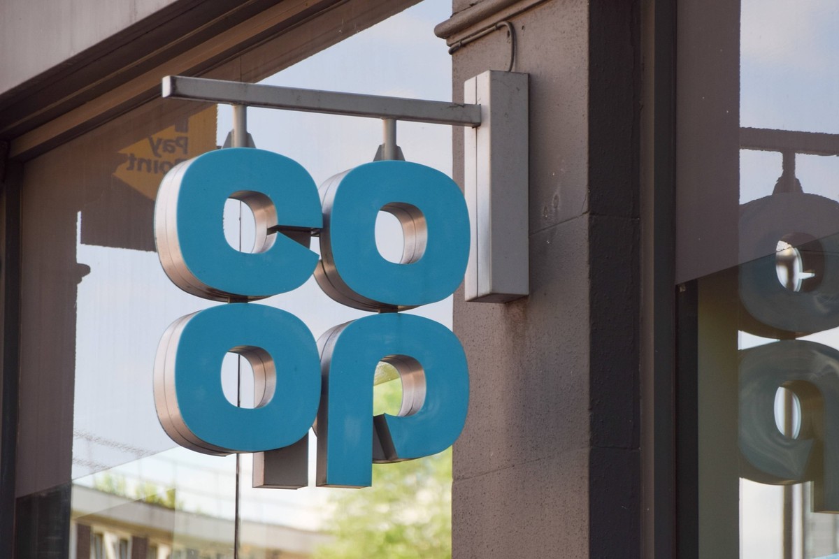 Co-op supermarket in London, UK - 03 May 2025 General view of the logo at a Co-op supermarket. The group says that hackers have extracted data related to a large number of its customers. This follows  ...