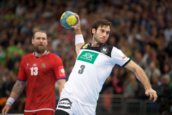 Handball Hannover 04.01.2019 testspiel Vorbereitungsspiel Deutschland (GER) - Tschechien (CZE) Uwe Gensheimer (Deutschland, No.03) *** Handball Hannover 04 01 2019 test match preparation game Germany  ...