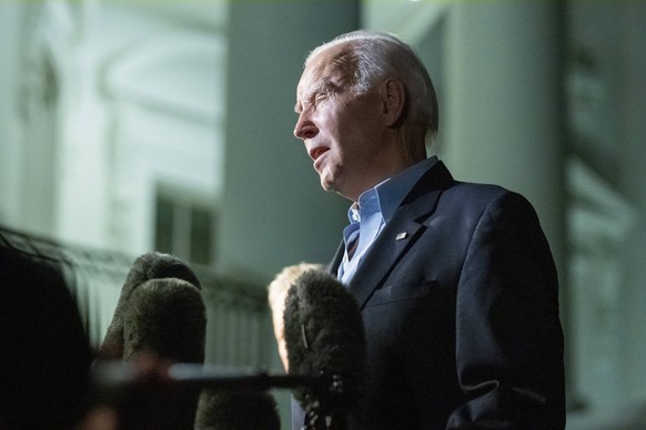 President Joe Biden Biden speaks to the press before walking to Marine One on his way to Joint Base Andrews to begin a seven-day diplomatic tour of Egypt, Cambodia and Indonesia, at the White House in ...