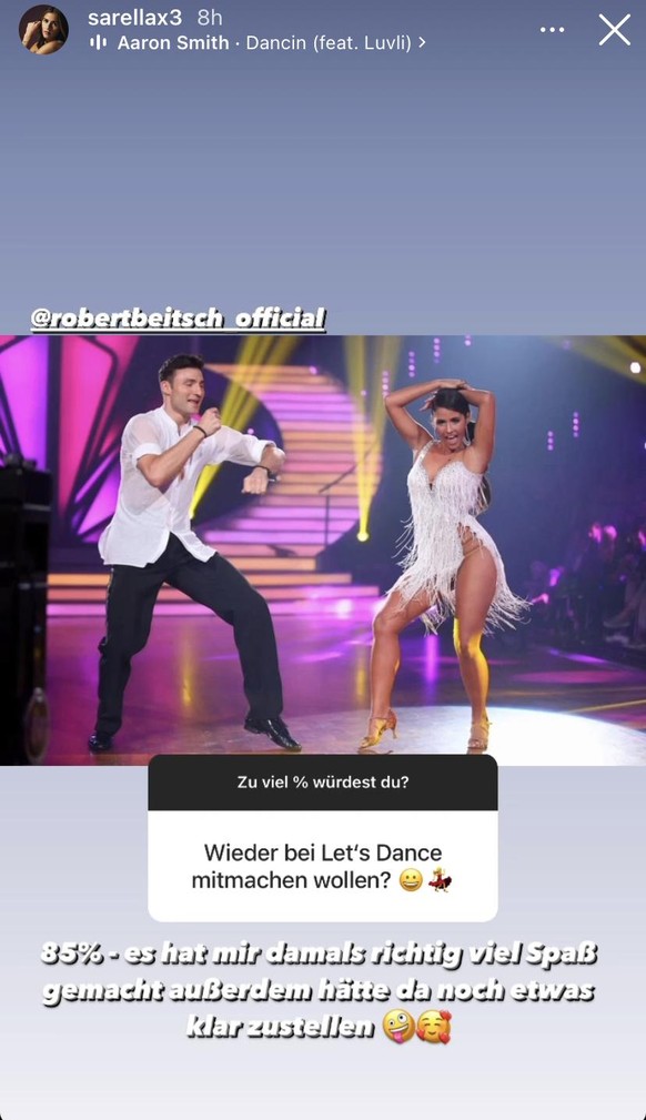 Mit "Let's Dance" scheint sie ebenfalls noch nicht gänzlich abgeschlossen zu haben.