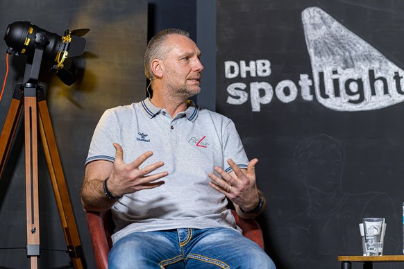 Heidelberg, Deutschland 22. Januar 2021: DHB Spotlight - Talk - Livestream - WM Special Christian Schwarzer Heidelberg Baden-W�rttemberg Deutschland *** Heidelberg, Germany 22 January 2021 DHB Spotlig ...