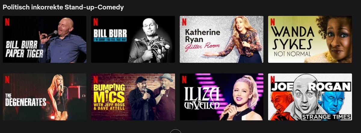 Netflix rühmt sich mit politisch inkorrekter Comedy.