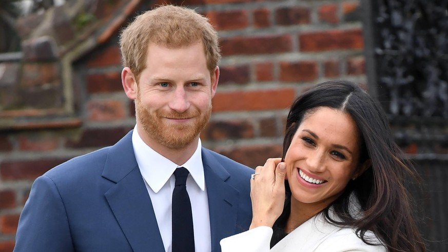 Harry und Meghan bei der Bekanntgabe ihrer Verlobung im November 2017.