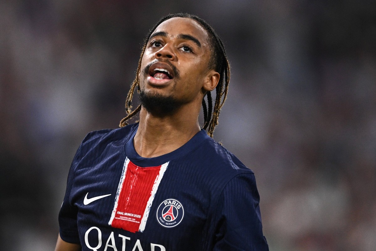 Mg Monaco di Baviera Germania 31/05/2025 - finale Champions League / Paris St.Germain-Inter / foto Matteo Gribaudi/Image nella foto: Bradley Barcola PUBLICATIONxNOTxINxITA
