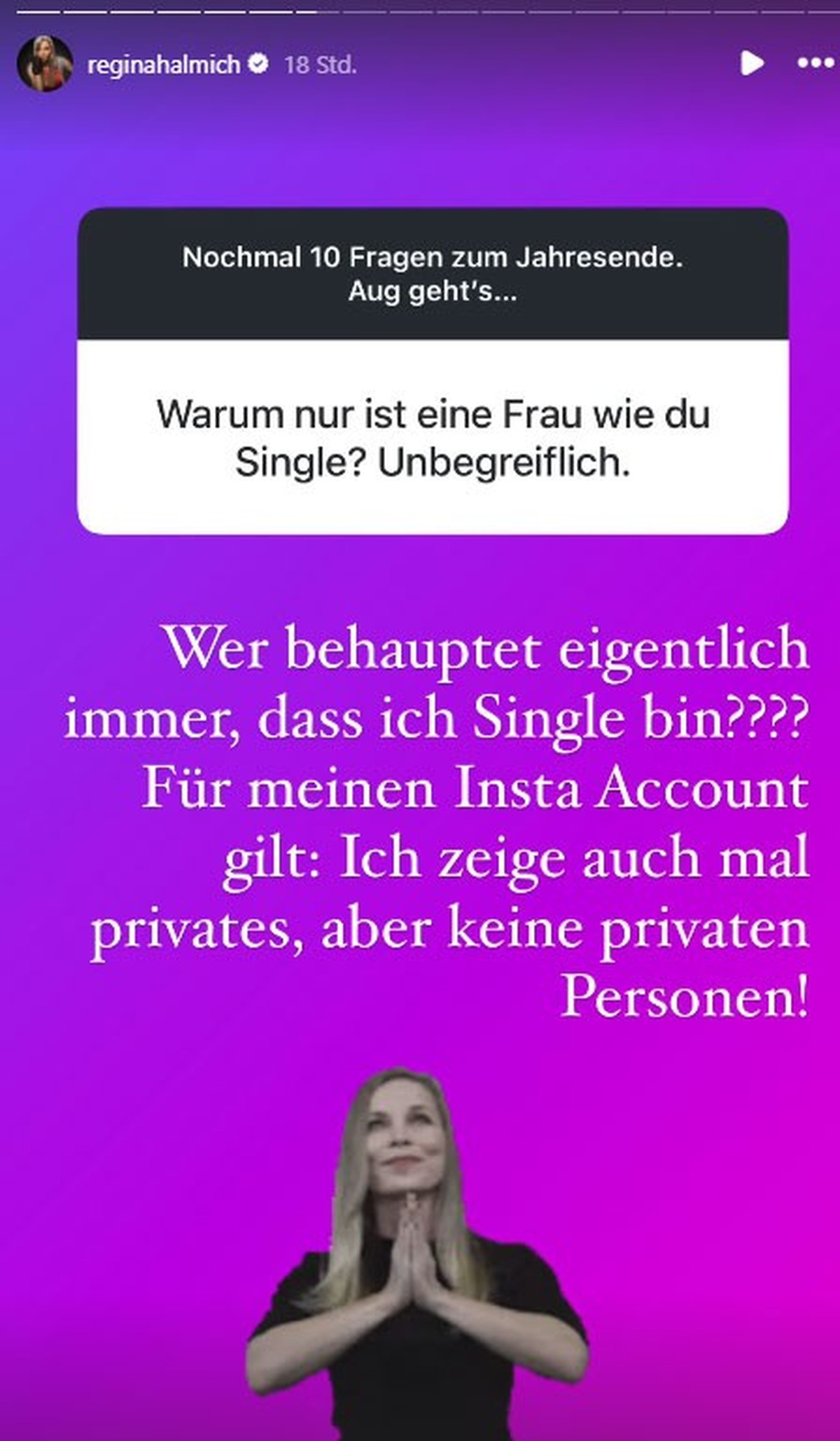 Regina Halmich macht ein Geheimnis um ihren Beziehungsstatus.