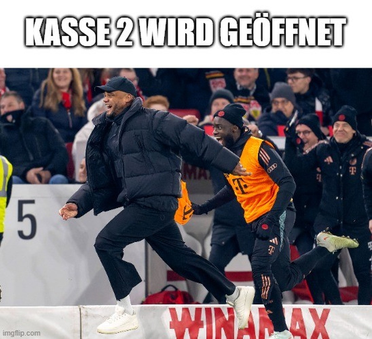 Vincent Kompany setzte nach Bayerns 3:1 zum Jubellauf an.