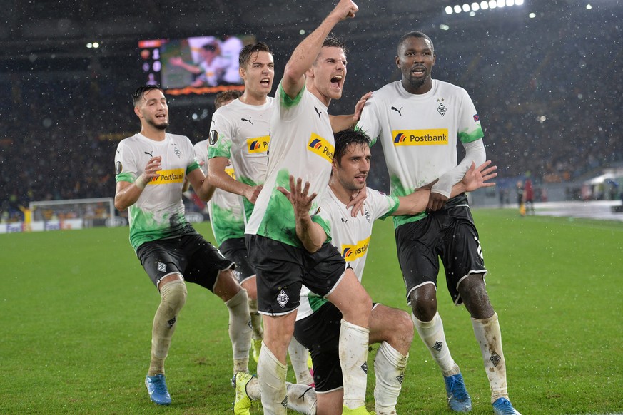 Lars Stindl of Borussia Monchengladbach celebrating after score a goal on penalty Roma 24-10-2019 Stadio Olimpico Football Europa League 2019/2020 Group J AS Roma - Borussia Monchengladbach Photo Anto ...