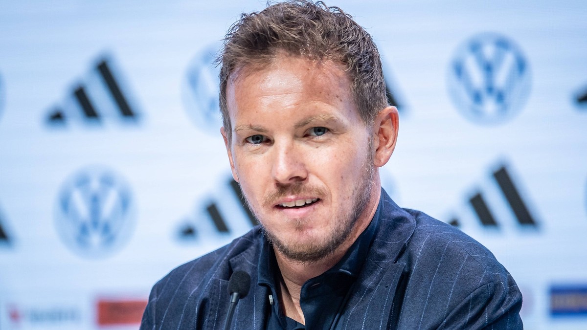 Sport Bilder des Tages Pressekonferenz Deutsche Nationalmannschaf Berlin, 16.05.2024 Julian Nagelsmann Trainer Deutschland Pressekonferenz Deutsche Nationalmannschaft, DRIVE Volkswagen Group Forum, Be ...