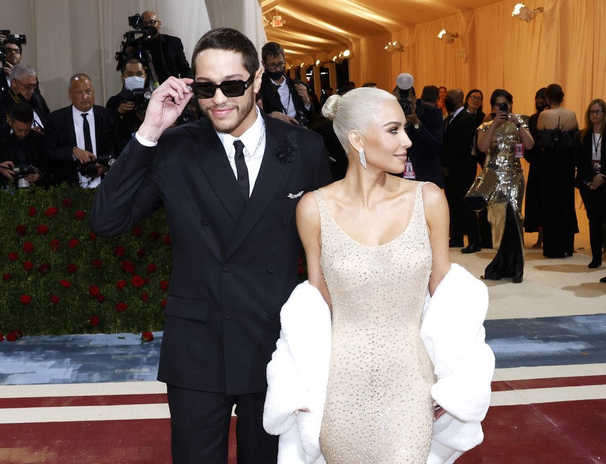 Kim Kardashian and Pete Davidson arrive on the red carpet for The Met Gala at The Metropolitan Museum of Art celebrating the Costume Institute opening of In America: An Anthology of Fashion in New Yor ...