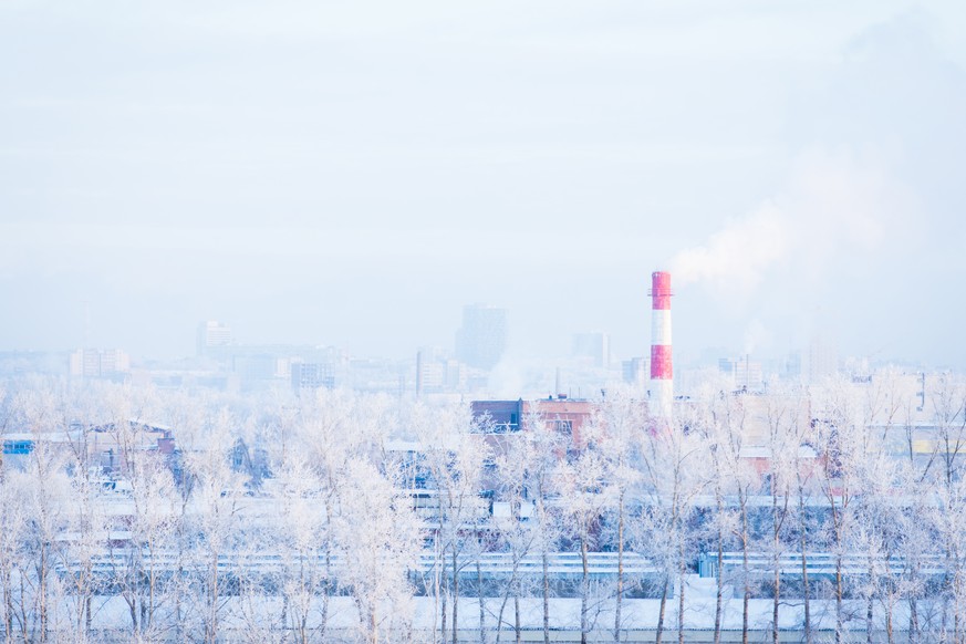 Winter view on the Novosibirsk. Russia.