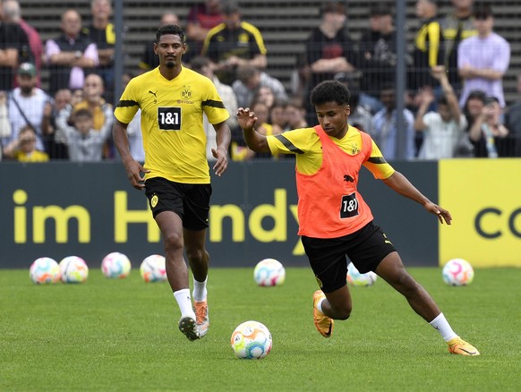 Sébastien Haller (l.) und Karim Adeyemi: Hallers Tumor wurde erst später entdeckt.