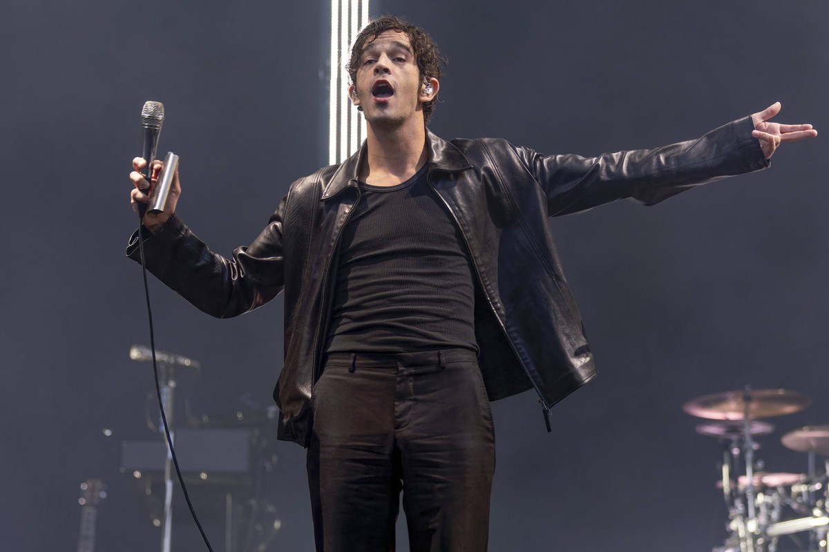 The 1975 perform at Leeds Festival 2023 Matt Healy of The 1975 performs at Leeds Festival 2023, Bramham Park, Leeds, England, 27th August 2023, Credit:Mike Gray / Avalon PUBLICATIONxNOTxINxUKxFRAxUSA ...