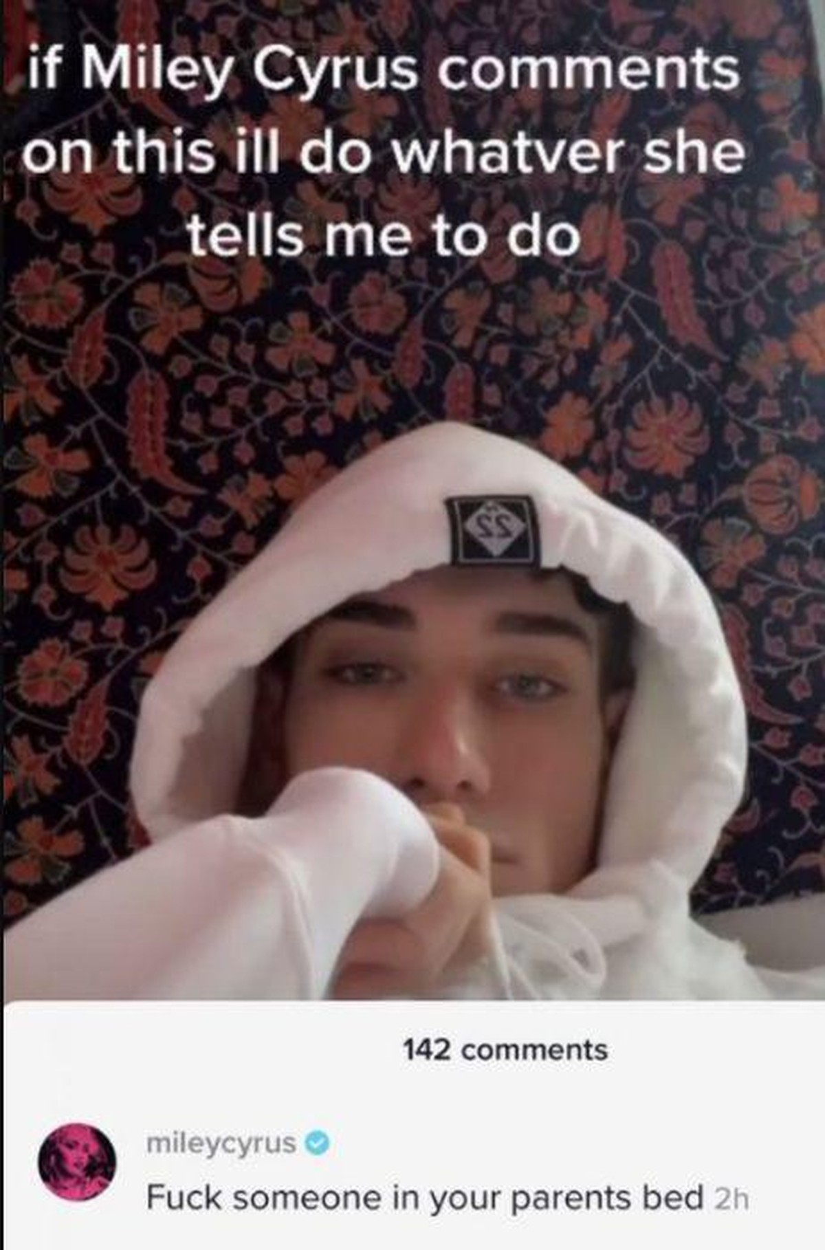 Miley Cyrus stellt einen Fan bei Tiktok auf die Probe.
