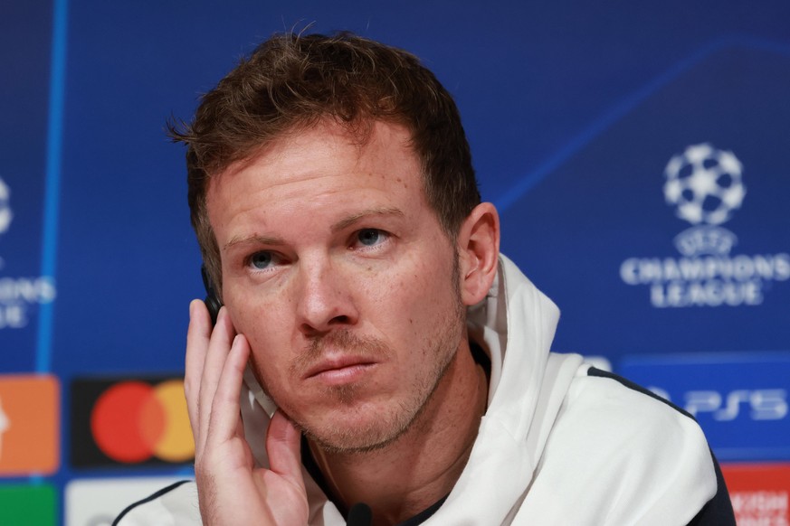 Trainer, Julian Nagelsmann, Portraet, Portrait, Fussball / Internationale Pressekonferenz, FC Bayern Muenchen, vor UEFA Champions League, Rueckspiel, Achtelfinale / 07.03.2023 / Allianz Arena, FOTO: M ...