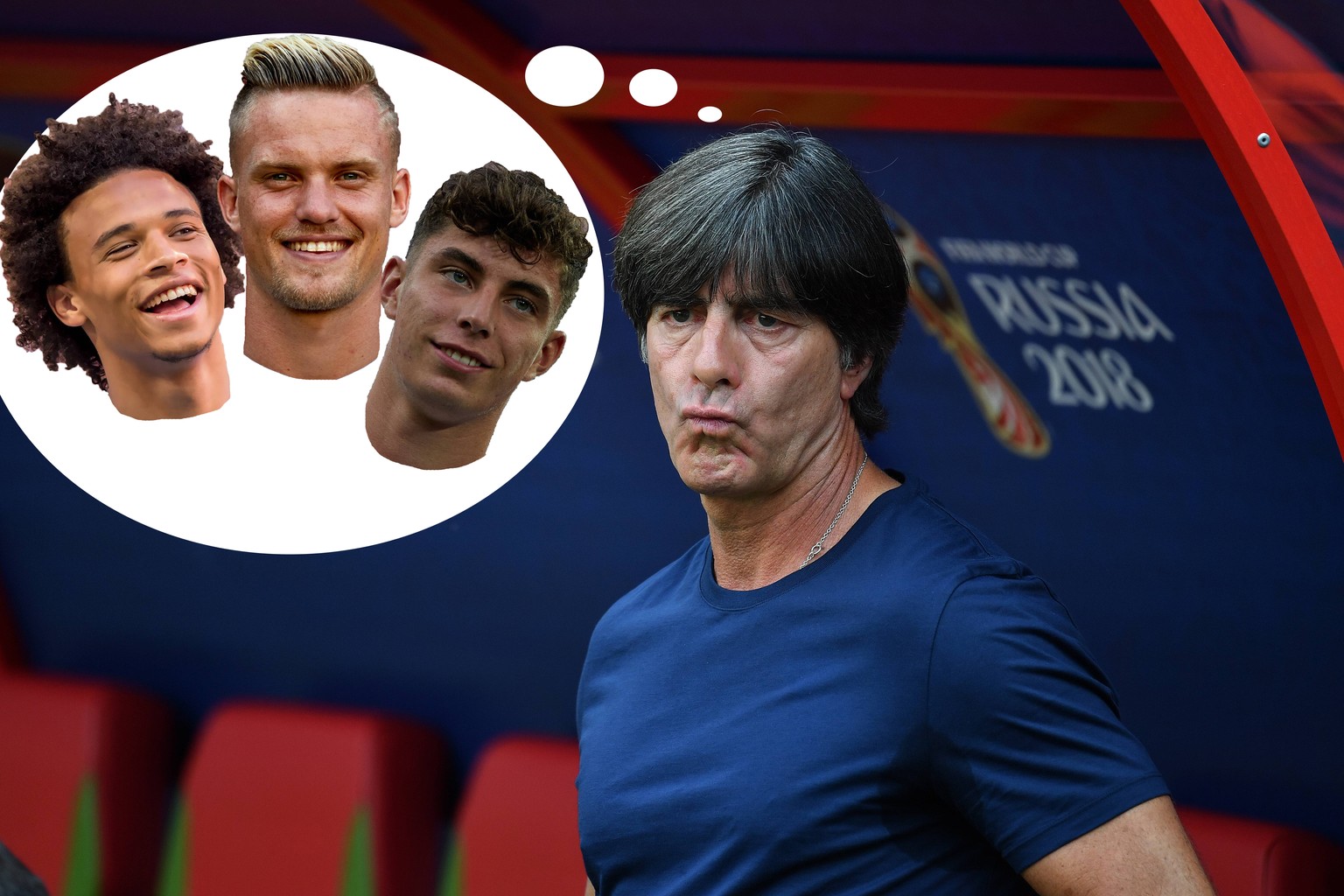 Bundestrainer Joachim Jogi LOEW,LÖW (GER), Zukunft ungewiss, skeptisch,ernst, Einzelbild,angeschnittenes Einzelmotiv,Portraet,Portrait,Porträt. Suedkorea (KOR)- Deutschland (GER) 2-0, Vorrunde, Gruppe ...