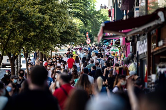 May 19, 2021, Istanbul, Turkey: People are seen walking on the street in the Kadikoy district of Istanbul. .Citizens enjoyed the beautiful weather on the 19th of May Commemoration of Ataturk, Youth an ...
