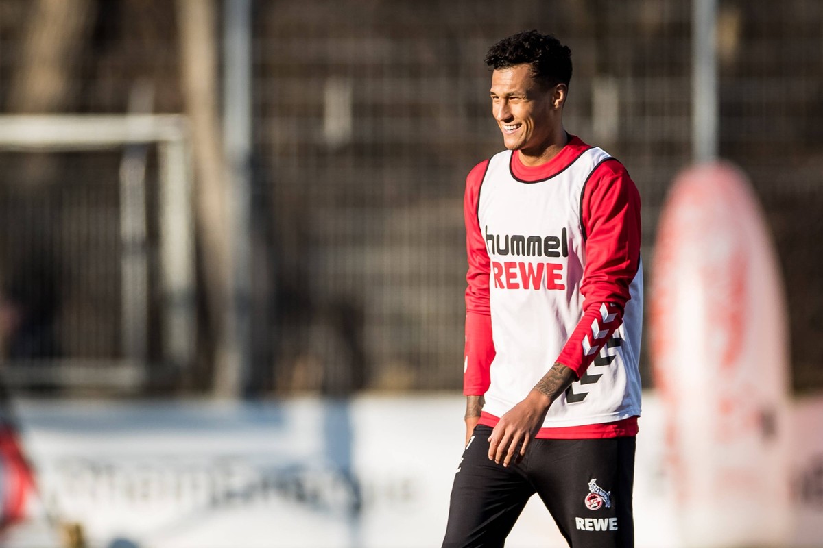 Training 1. FC Koeln 03.01.2023 David Selke 1. FC Koeln, 27 lacht Training 1. FC Koeln Geissbockheim, 03.01.2023 *** Training 1 FC Koeln 03 01 2023 David Selke 1 FC Koeln, 27 laughs Training 1 FC Koel ...