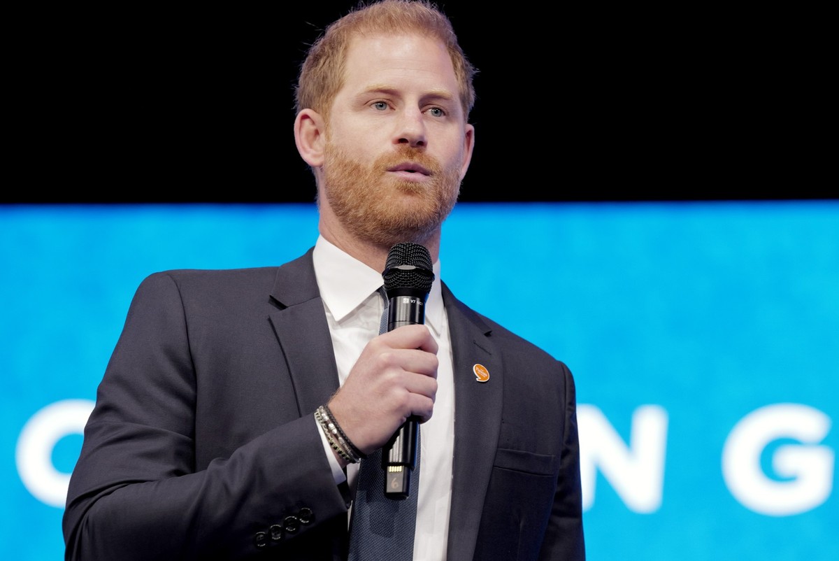 NEW YORK, NEW YORK - SEPTEMBER 24: Prince Harry, Duke of Sussex speaks onstage during Day 2 of the Clinton Global Initiative 2024 Annual Meeting at New York Hilton Midtown on September 24, 2024 in New ...